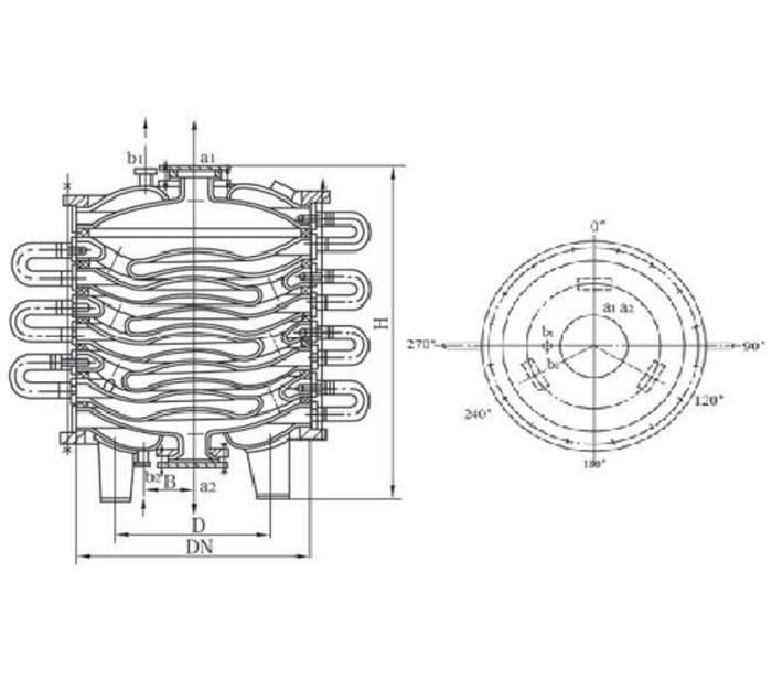 Glass lined disk type heat exchanger