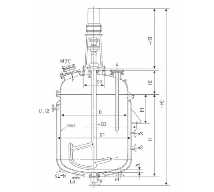 electrically heated glass lined reactor